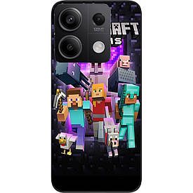 Силіконовий чохол Case для Xiaomi Redmi Note 13 5G з картинкою Майнкрафт