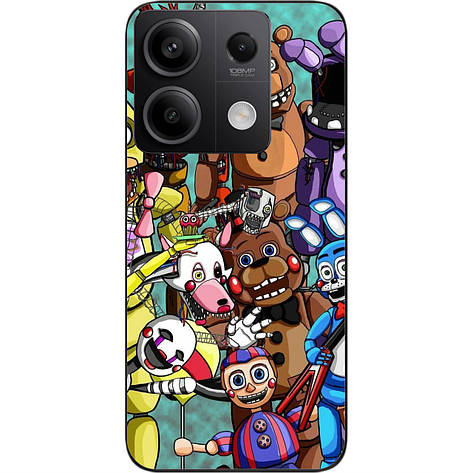 Силіконовий чохол Case для Xiaomi Redmi Note 13 5G з картинкою Котмарні аніматроніки, фото 1