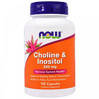 Инозитол NOW Foods CHOLINE INOSITOL 100 Caps MD, код: 7518304