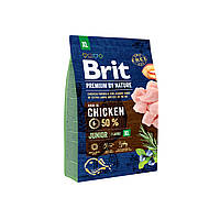 Сухой корм для щенков и молодых собак гигантских пород Brit Premium Junior XL со вкусом куриц MD, код: 7568050