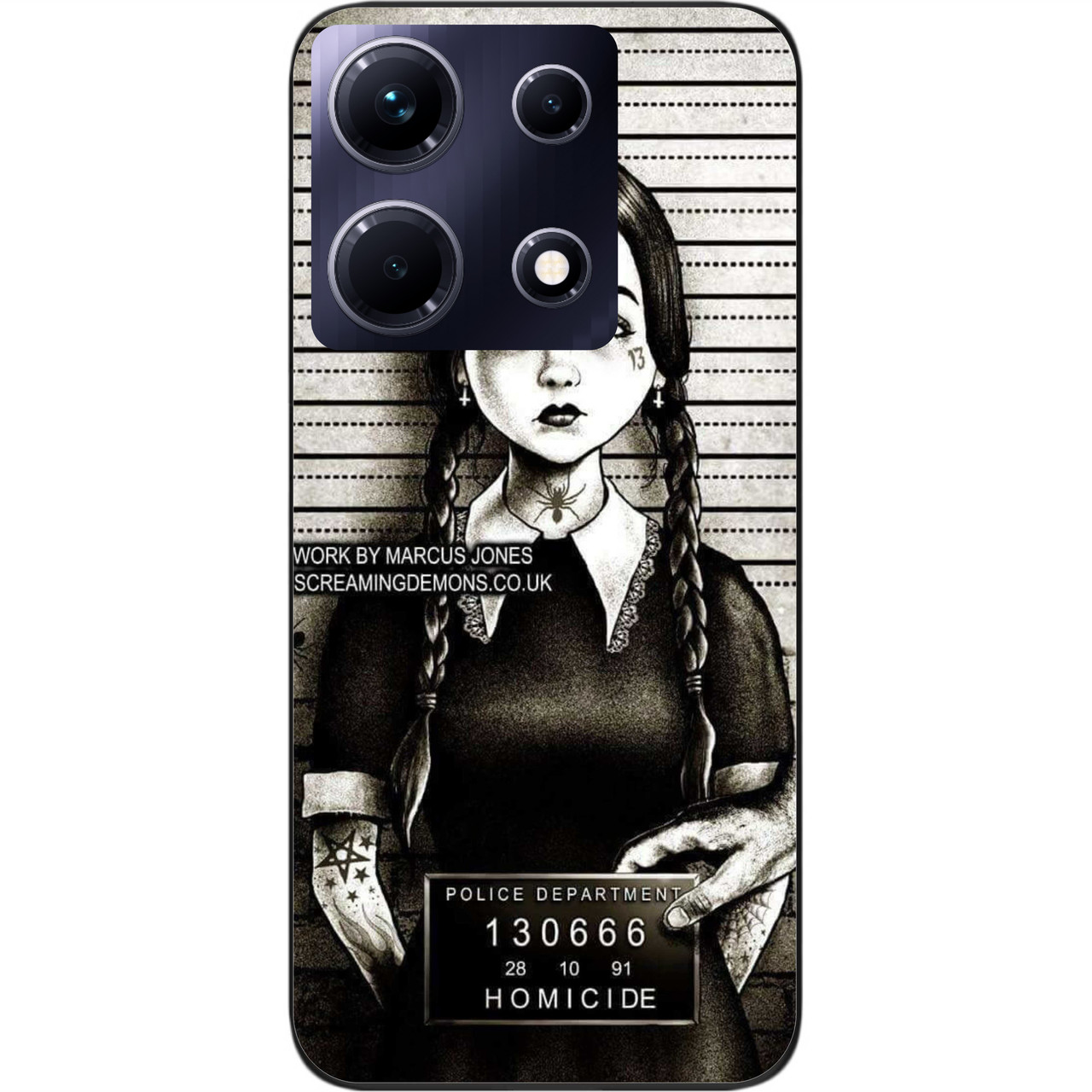 Силіконовий чохол Case для Infinix Note 30 4G (X6833B) з картинкою Венсдей