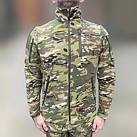Армейська кофта флісова Special, тепла, розмір XL, Мультиким, шеврони та кишені на рукавах