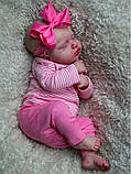 Реалістична лялька Реборн, спляча дівчинка, новонароджене маля, як жива дитина, пупс з м'яким тілом і заплющеними очима, фото 2