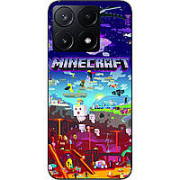 Силиконовый чехол Case для Xiaomi Poco X6 Pro 5G с картинкой Minecraft