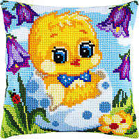 Набір для вишивання декоративної подушки Чарівниця Малюк з яйця (хлопчик) 40×40 см Z-32 MD, код: 7243372