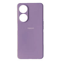 Чехол для Oppo A98 Silicone Case (сиреневый цвет) с микрофиброй