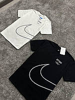 Футболка с логотипом Nike Swoosh черная белая | Мужские футболки Найк