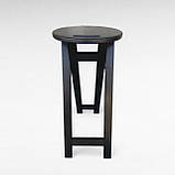 Розкладний Дерев'яний Табурет для Бару, Кухні, Кафе, Піцерії з Натурального Дерева Ясен чорний 63см, фото 5