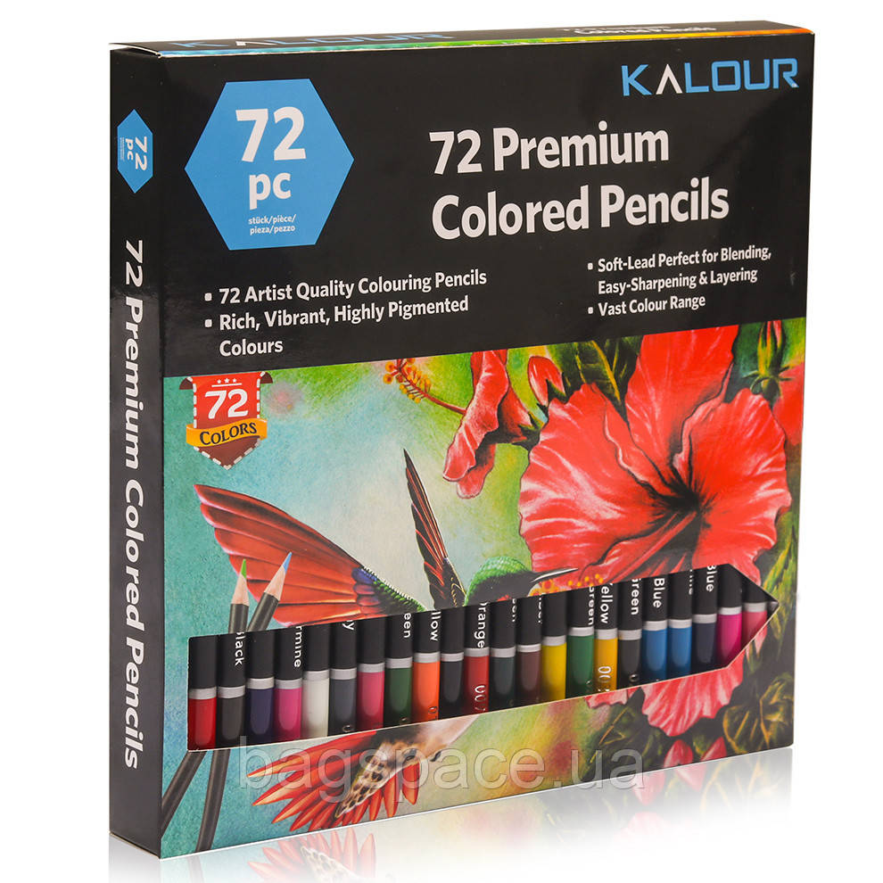 Набір кольорових олівців KALOUR 72 кольори BS, код: 7392343