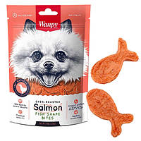 Ласощі для собак Wanpy Salmon Fish Shape Bites шматочки лосося рибки 100 г (6927749868002) HR, код: 7803418