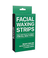 Восковые полоски для лица Facial waxing strips (10 двусторонних полосок+2 финишные салфетки)