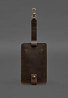Кожаная бирка для багажа Бланк-тэг темно-коричневая Crazy Horse BlankNote BS, код: 8321861