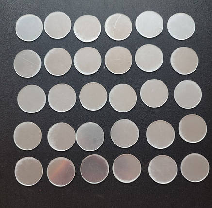 Дзеркальні пластикові наклейки круги Срібло 30 шт 4 см Б369, фото 1