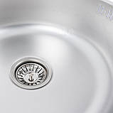 Кухонна мийка Platinum 510 Decor 0,6 мм, фото 5