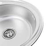 Кухонна мийка Platinum 510 Decor 0,6 мм, фото 4