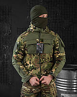 Тактическая флисовая кофта/куртка мультикам с капюшоном,военная мужская армейская флиска олива зсу