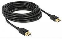 Кабель монітора-сигнальний Delock DisplayPort M M 5.0m v1.4 8K60Hz 19pin D4.5mm Sert. чорний BS, код: 7455562