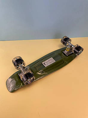 Скейт пенні борд F 9160 Best Board (дошка=55см, колеса PU, світяться, d=6см), зелені, фото 3