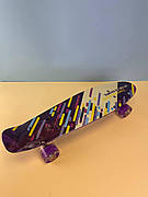Скейт пенні борд F 9797 Best Board (дошка=55см, колеса PU, світяться, d=6см), фіолетові