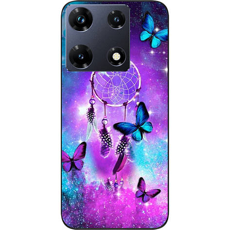 Чохол силіконовий Case для Infinix Note 30 Pro 4G (X678B) з картинкою Метелики та оберіг, фото 1
