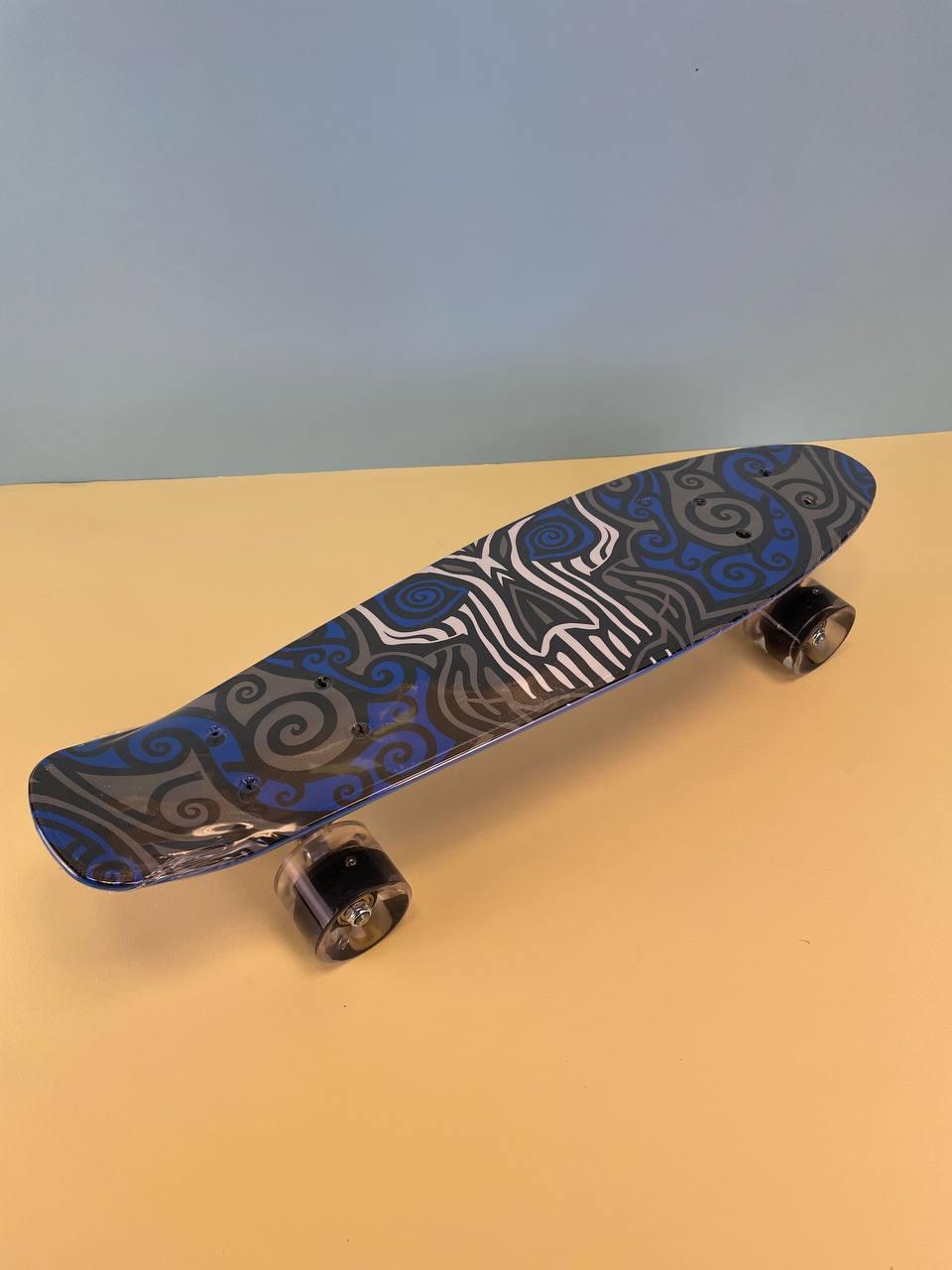 Скейт пенні борд F 9797 Best Board (дошка=55см, колеса PU, світяться, d=6см), череп