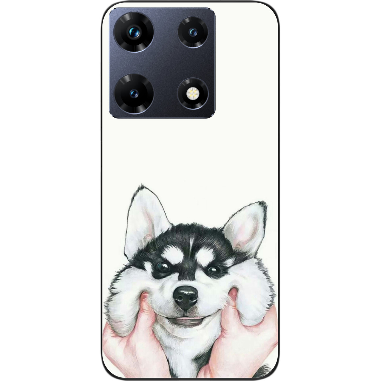 Бампер силіконовий Case для Infinix Note 30 Pro 4G (X678B) з малюнком Хаскі