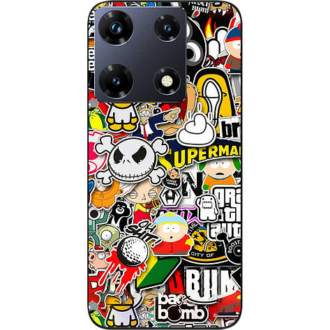 Бампер силіконовий Case для Infinix Note 30 Pro 4G (X678B) з малюнком Креатив, фото 1