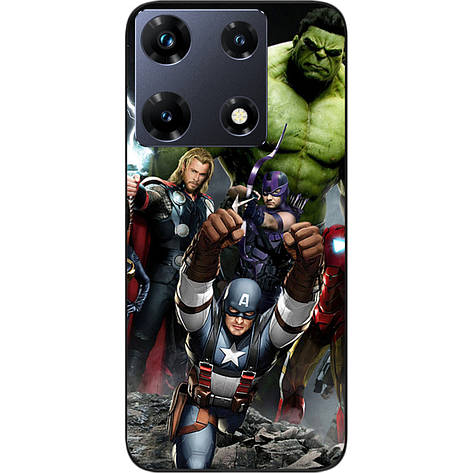 Силіконовий чохол Case для Infinix Note 30 Pro 4G (X678B) з картинкою Супергерої, фото 1