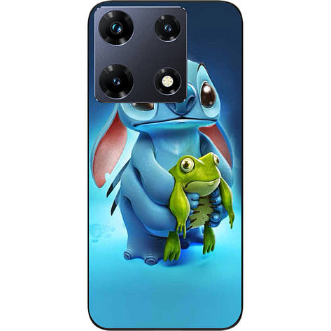 Силіконовий чохол Case для Infinix Note 30 Pro 4G (X678B) з картинкою Стіч з жабою, фото 1