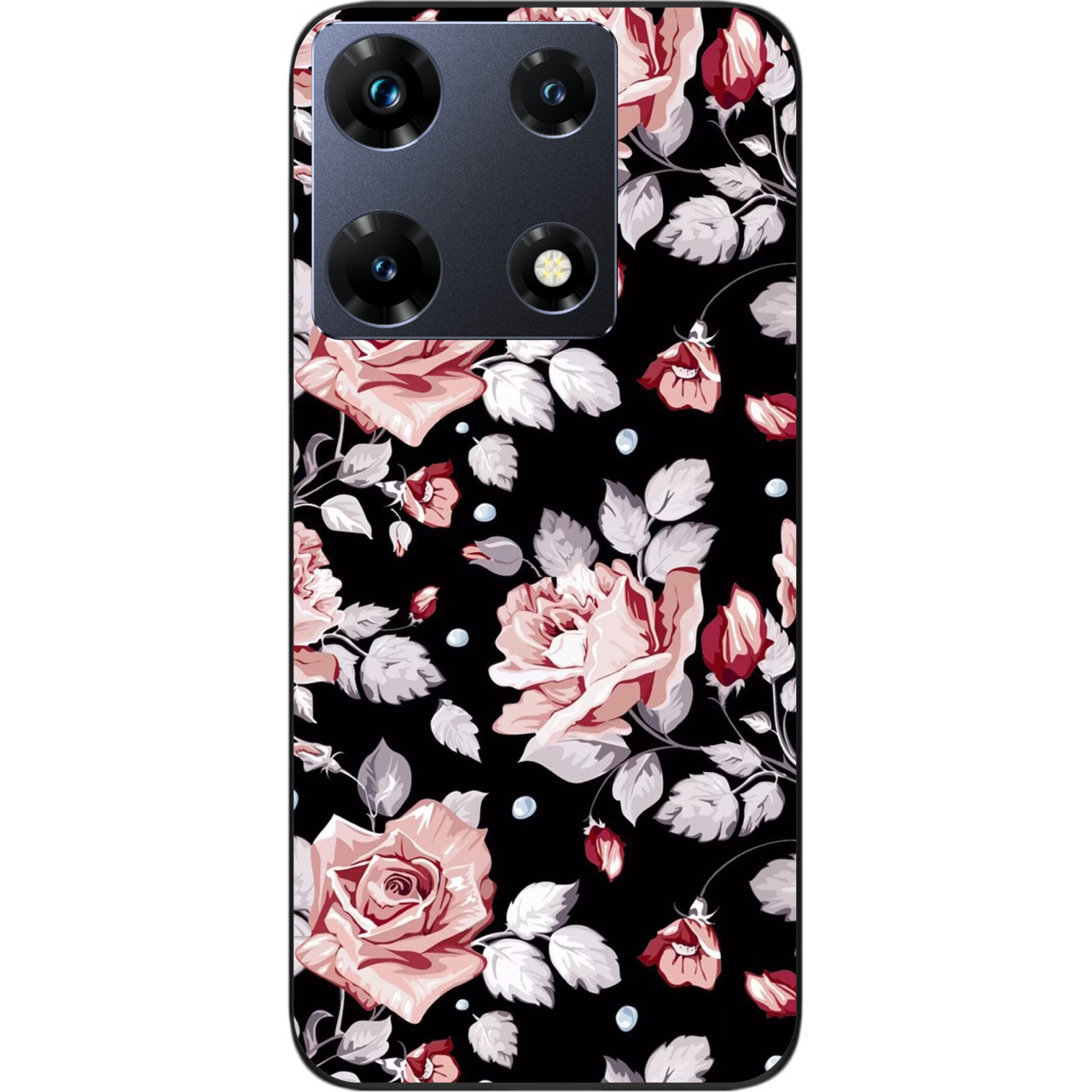 Силіконовий бампер Case для Infinix Note 30 Pro 4G (X678B) із зображенням Квіти