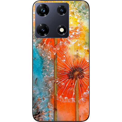 Силіконовий бампер Case для Infinix Note 30 Pro 4G (X678B) із зображенням Кульбаби, фото 1
