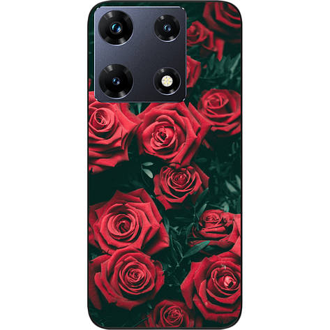 Силіконовий бампер Case для Infinix Note 30 Pro 4G (X678B) із зображенням Троянди, фото 1