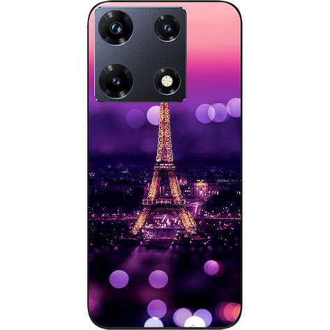 Силіконовий чохол Case для Infinix Note 30 Pro 4G (X678B) з картинкою Париж вночі, фото 1