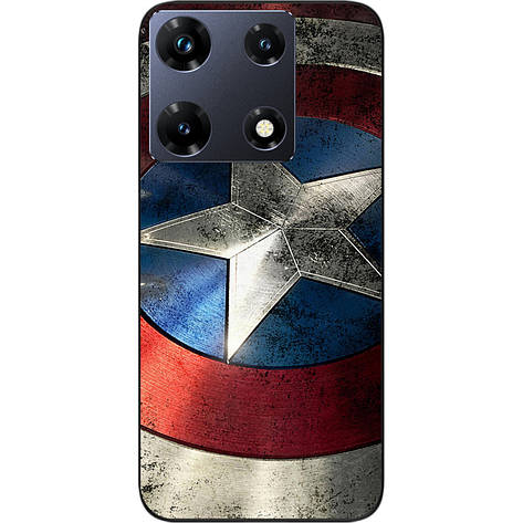 Силіконовий чохол Case для Infinix Note 30 Pro 4G (X678B) з картинкою Капітан Америка, фото 1