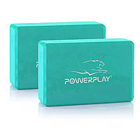 Блоки для йоги 2шт PowerPlay 4006 Yoga Brick EVA Мятный HR, код: 7617026