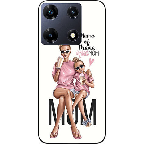 Силіконовий чохол Case для Infinix Note 30 Pro 4G (X678B) з картинкою Мама з донечкою, фото 1