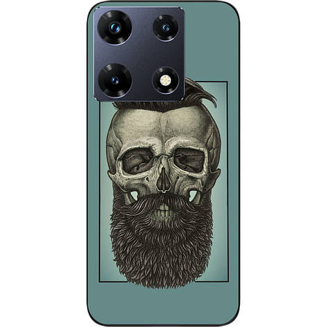 Чохол силіконовий Case для Infinix Note 30 Pro 4G (X678B) з картинкою Череп із бородою, фото 1