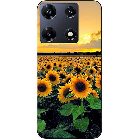 Силіконовий чохол Case для Infinix Note 30 Pro 4G (X678B) з картинкою Соняшники, фото 1