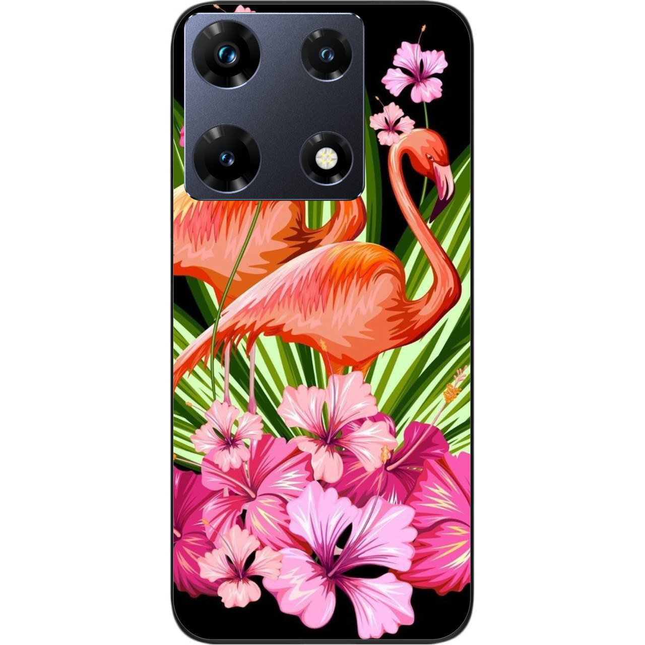 Силіконовий чохол Case для Infinix Note 30 Pro 4G (X678B) з картинкою Фламінго