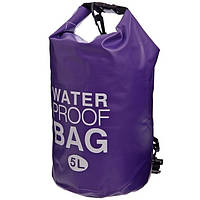 Гермомешок водонепроницаемый Waterproof Bag 5 л Violet (10603V) HR, код: 8067282