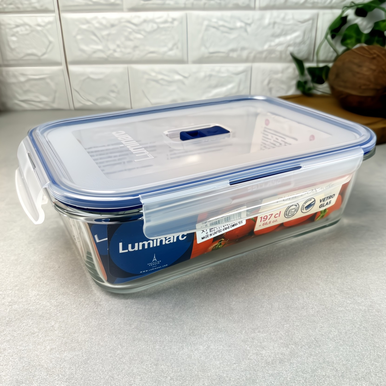 Контейнер для їжі прямокутний Luminarc Pure Box Active 1970 мл