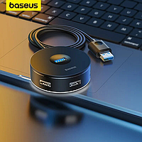 USB Hub Baseus USB - USB3.0 для комп'ютерів та ноутбуків Lenovo, Macbook Pro (ЮСБ Хаб / Розгалужувач)