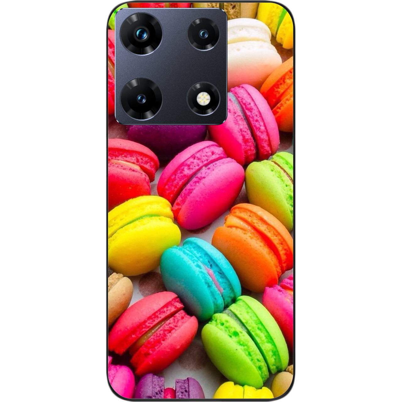 Силіконовий чохол Case для Infinix Note 30 Pro 4G (X678B) з картинкою Макаруни