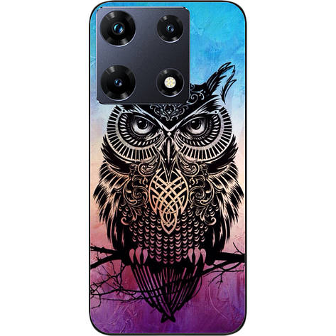 Силіконовий чохол Case для Infinix Note 30 Pro 4G (X678B) з картинкою Сова, фото 1