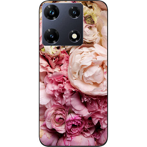 Силіконовий чохол Case для Infinix Note 30 Pro 4G (X678B) з картинкою Півонії, фото 1