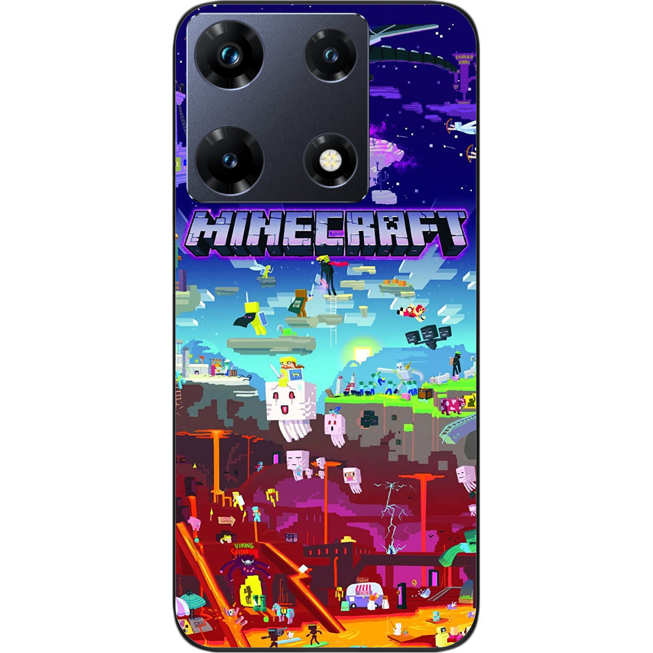 Силіконовий чохол Case для Infinix Note 30 Pro 4G (X678B) з картинкою Minecraft