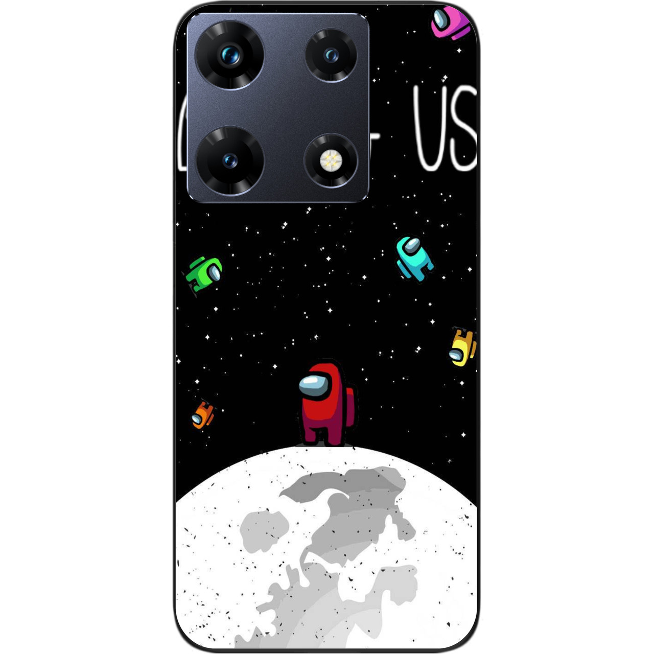 Силіконовий чохол Case для Infinix Note 30 Pro 4G (X678B) з картинкою Among Us На луні