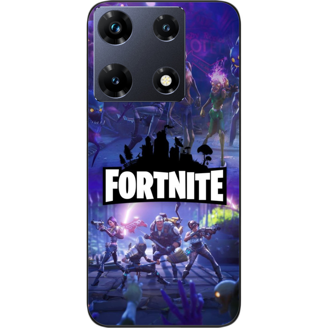 Силіконовий чохол Case для Infinix Note 30 Pro 4G (X678B) з картинкою Герої Fortnite