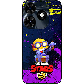 Силіконовий чохол Case для Tecno Spark 20C з картинкою Бравл Карл