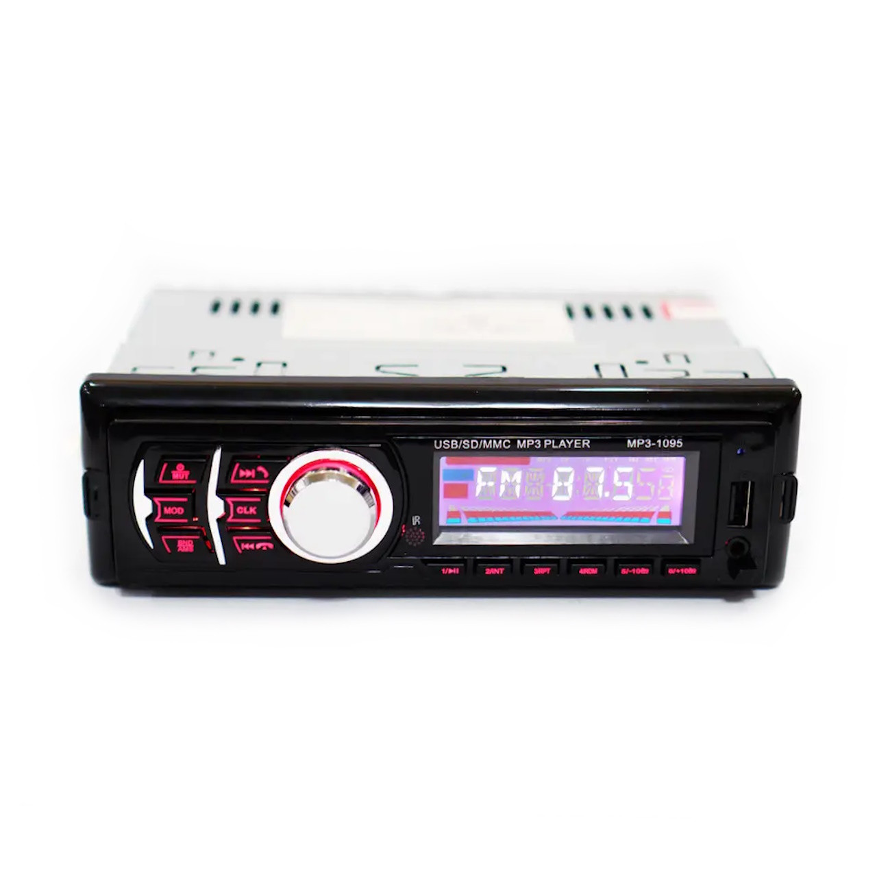 Bluetooth-магнітола 1095 зі знімною панеллю USB FM AUX 1дин автомагнітола з блютузом, фото 1